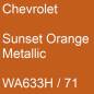 Preview: Chevrolet, Sunset Orange Metallic, WA633H / 71.
